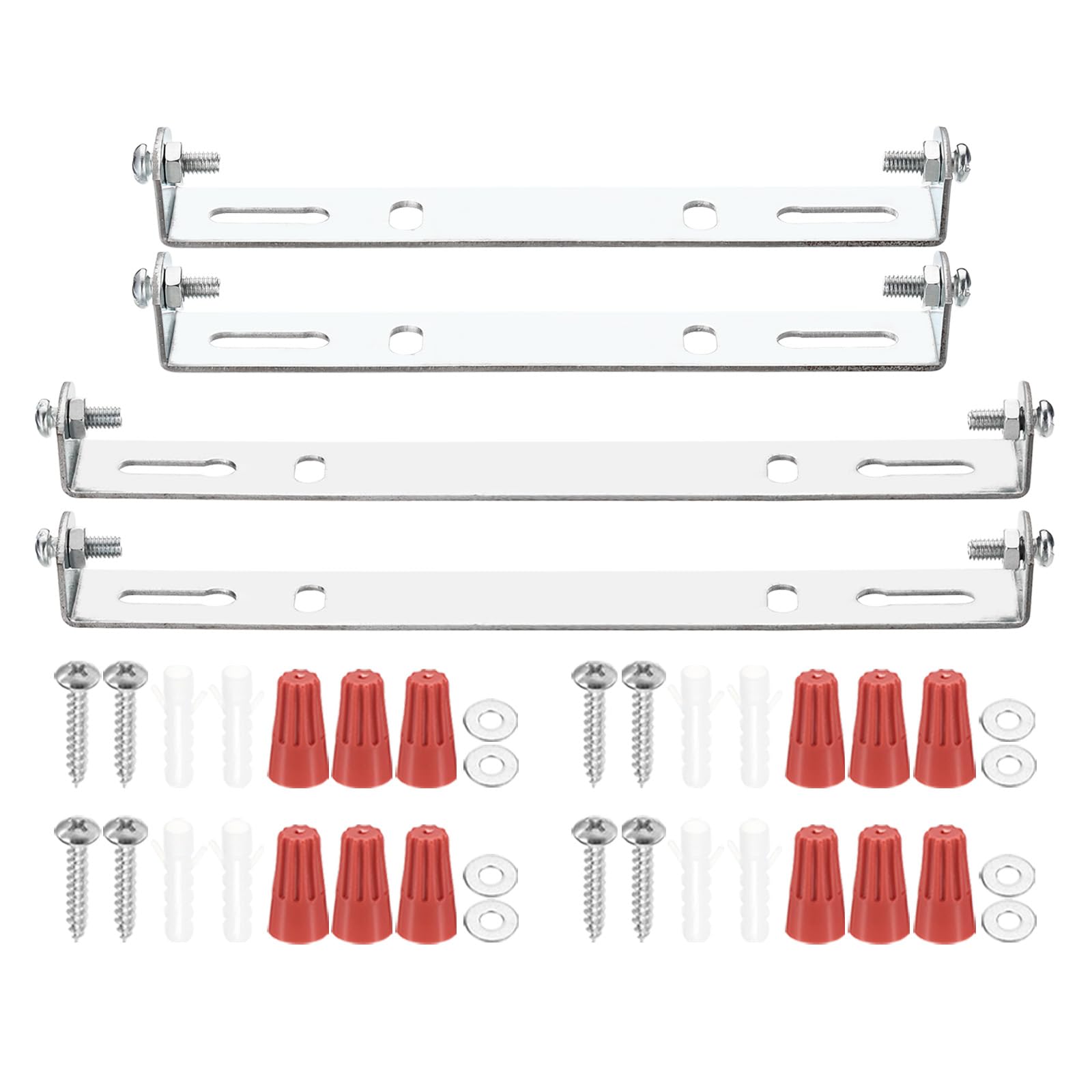 PATIKIL 130mm(5.12"), 150mm(5.91") Universal Light Fixture Mounting Bracket Kit, 4 Set Light Crossbar Ceiling Light Plate with Screw for Wall Light Ceiling Light Pendant Chandelier