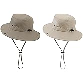 Century Star Outdoor Kids Sun Hat UPF 50+ Quick Dry Adjustable Bucket Hat Windproof Waterproof Beach Fishing Safari Hat