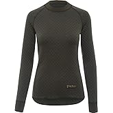 Thermowave 3in1 Merino Wool Women's Base Layer - Thermal Shirts for Women - Merino Wool Underwear Long Sleeve 330 GSM Quick Dry Extra Warm, Forest Green, M