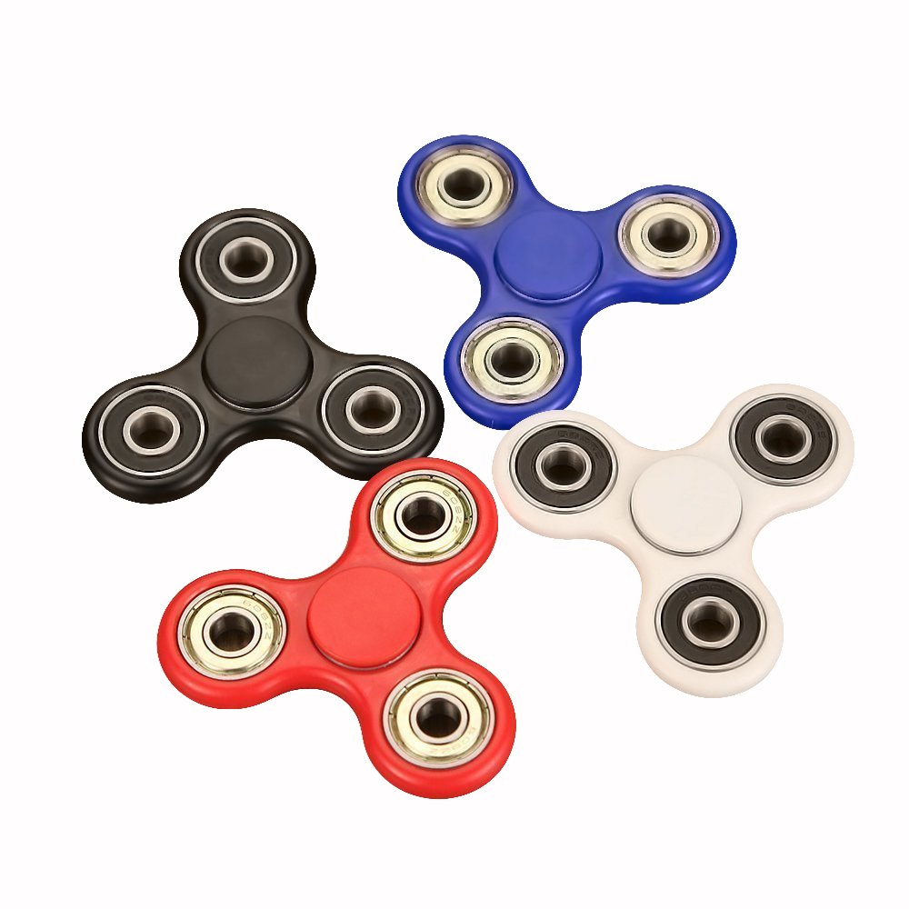 CASOFU Tri-Spinner Fidget Spinner Toy Stress Reducer Ceramic Bearing - Perfect For ADD, ADHD, Anxiety, and Autism Adult Children ,Blue - D