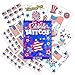 Patriotic American Flag Temporary Tattoos and Stickers Set (Over 50 USA Tattoos and 100 Stickers, 4th of July Party Supplies)
