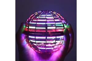 AOTUP Flying Orb Ball Toys,Hand Controlled Boomerang Hover Ball,Hover Ball Boomerang Fly Fidget Spinner,Hover Ball Cosmic Globe Ball with LED，Gift for 7 8 9 10 11 12+ Years Old Boy Girls (Red)