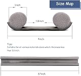 HIZH 94cm Door Draft Excluder Under Door Seal Weather Stripping Grey view 3