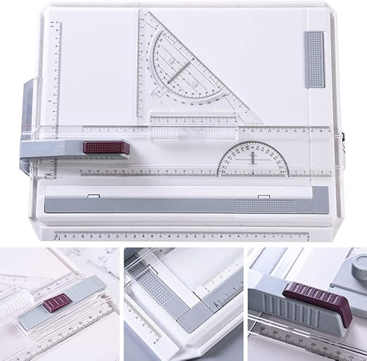 A4 Drawing Board Set, Adjustable Angle Drafting Tables with
