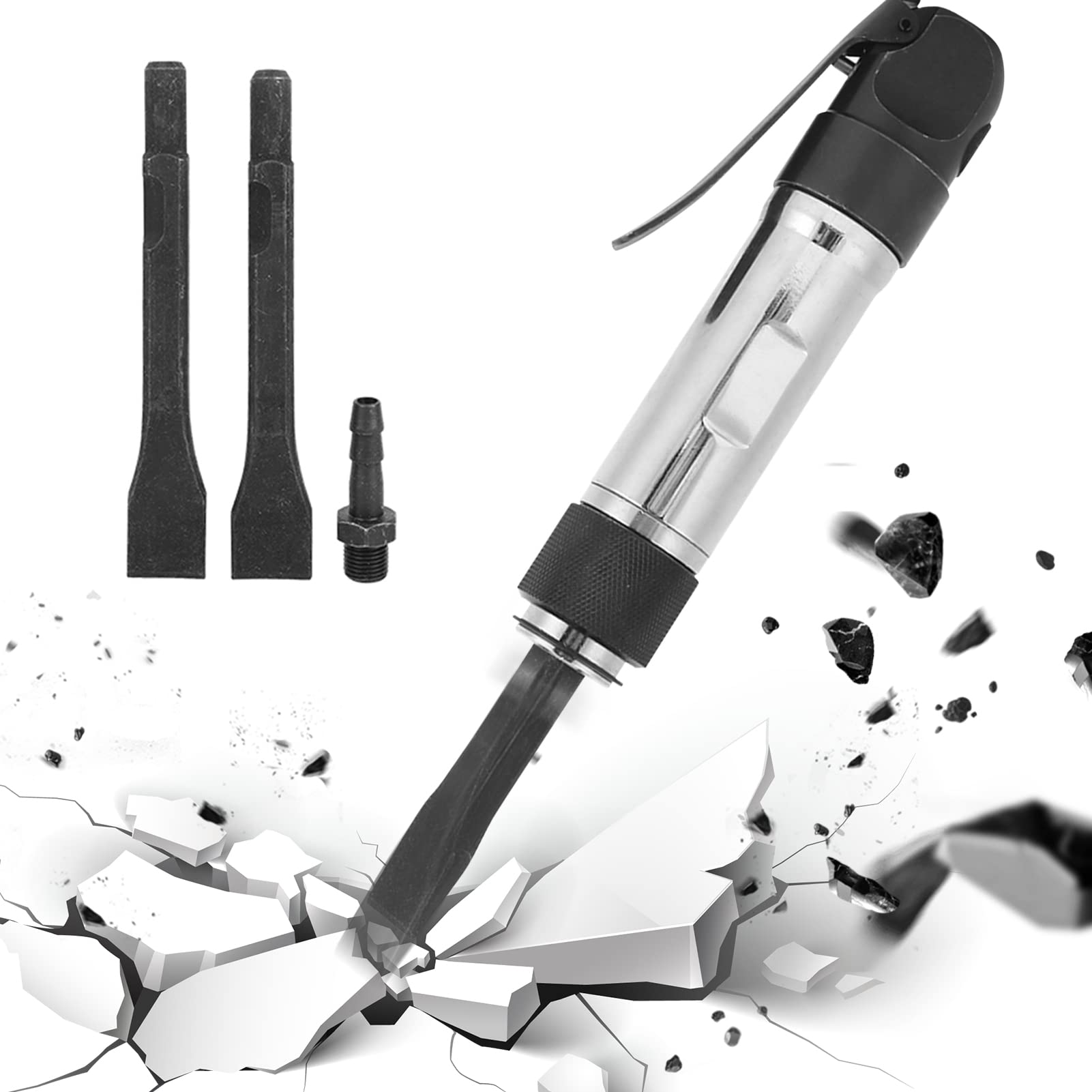 EVTSCAN Hammer Drills,Air Hammer Gun Professional Handheld Pneumatic Shovels Tools CZ2 G1/4in 1.5J/min