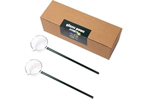Pack of 2 Clear Spoons Borosilicate Glass Soup Ladles with Long Handles for Banquets Soap Ladle Glass Spoon