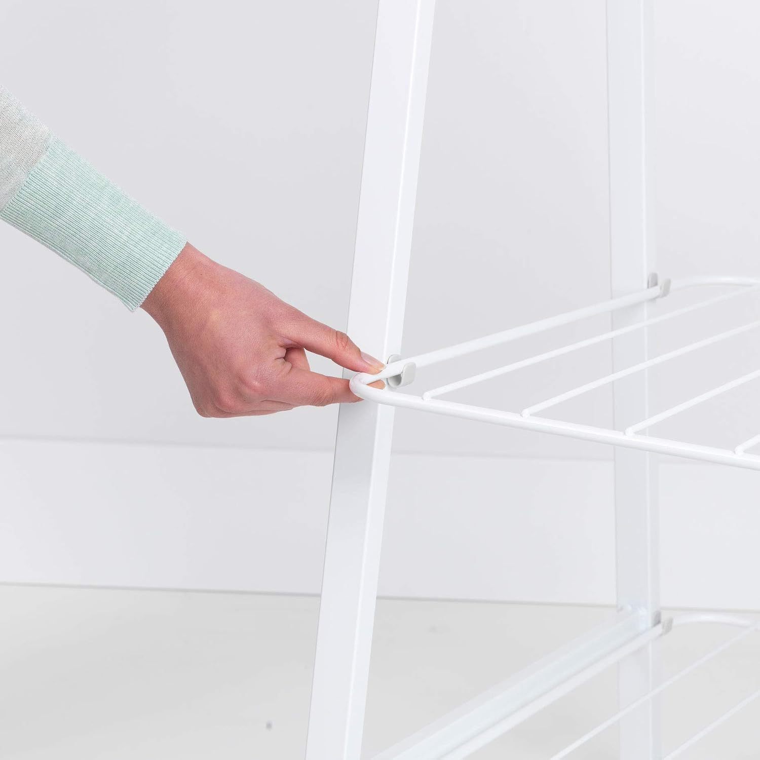 Brabantia, Linn Clothes Rack, Large, Multi-functional Hanging space, Airing or Drying Shelves, Hangs up to 28 Items - Image 4