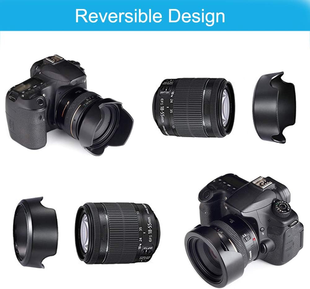 Veatree 52mm Lens Hood Set, Collapsible Rubber Lens Hood with Filter