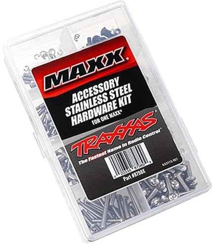 RCスキ者 421セット*1 予備ビス*1、mmxセット*1 予備ビス*1 Amazon.com: Traxxas 8798X - Maxx Stainless Hardware Kit