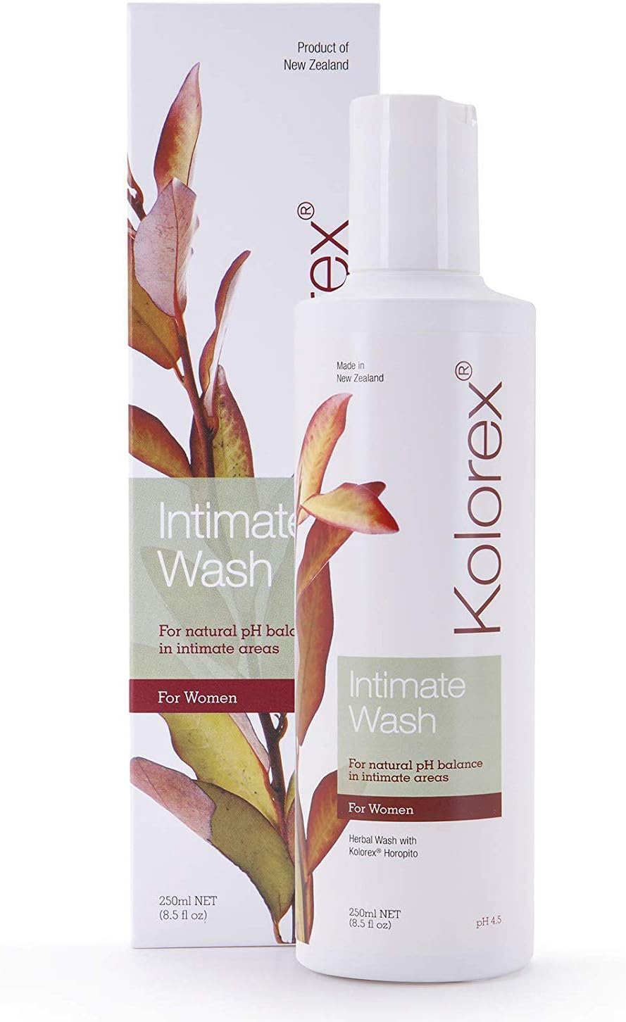 Kolorex Intimate Wash - Daily Herbal and pH-Balanced Feminine Wash Containing The New Zealand Herb Horopito, 250 ml