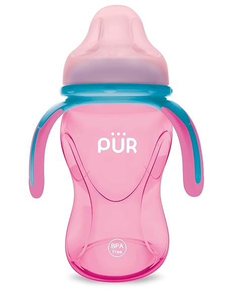 Pur Multi Grasp Drinking Cup (250ml, Pink)