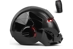 YONTYEQ Iron Hero MK 5 Black Edition Helmet for Man – 1:1 Wearable Collectible with Voice, Touch & Remote Control, LED Eyes & Realistic Sound Effects – Cosplay & Display Prop Gift for Adults and Teens