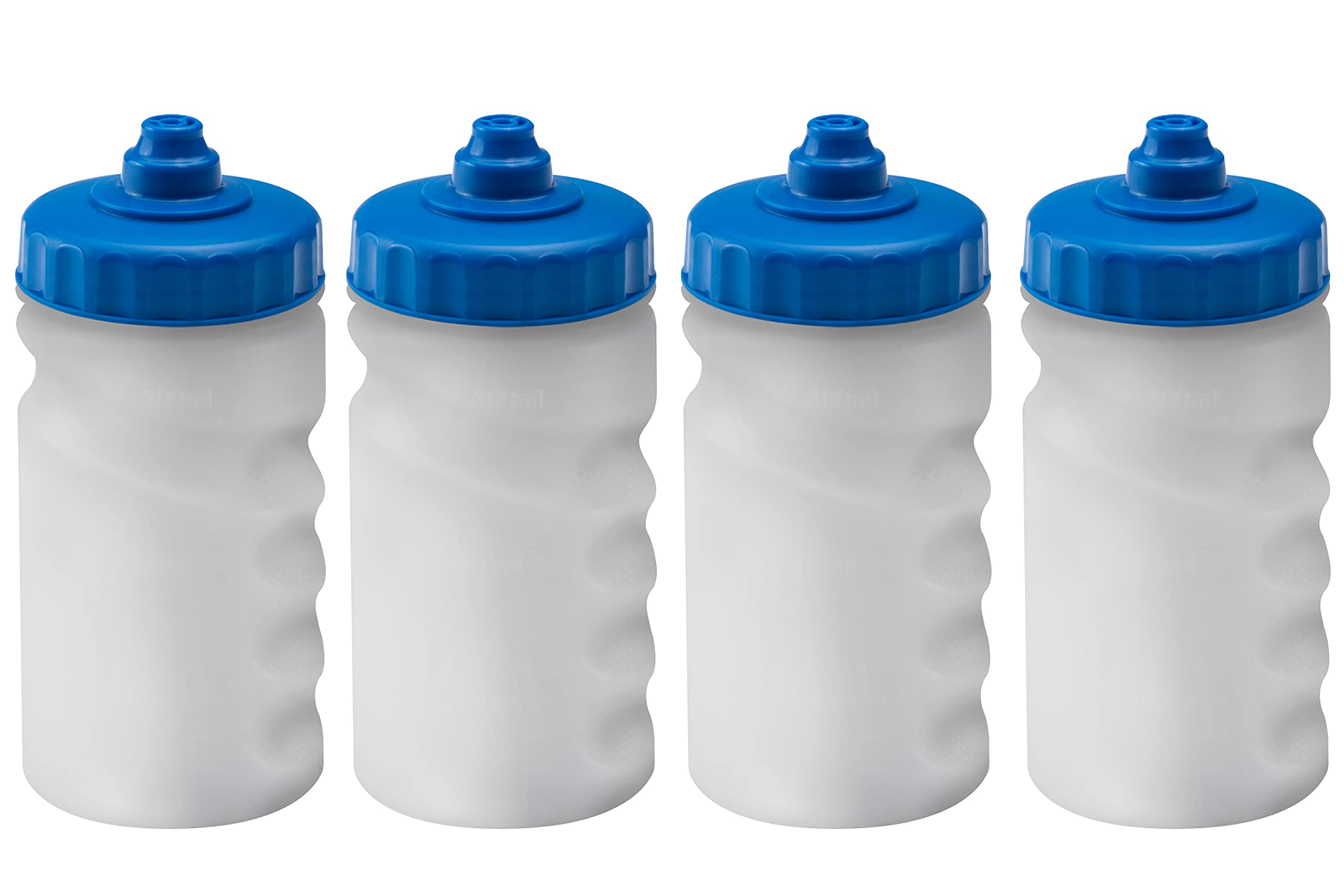 Foxberry 300ml Children's Small Reusable Water Bottles - 4 Pack - Hands Free Lid - Spill Proof - Leakproof Spout - BPA Free - Dishwasher Safe - Sports - School - Clubs