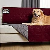 GORILLA GRIP Waterproof Bed Cover for Dogs, 102x82, Gripped Slip Resistant Backing, Leak Proof Washable Dog Blanket Covers Sofa, Couch, Sectional, Crate, Car, RV Seats, Pet Puppy Essentials, Burgandy