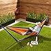 Amazon Basics Lightweight Extra-Strong Nylon Double Camping Hammock-Orange/Black
