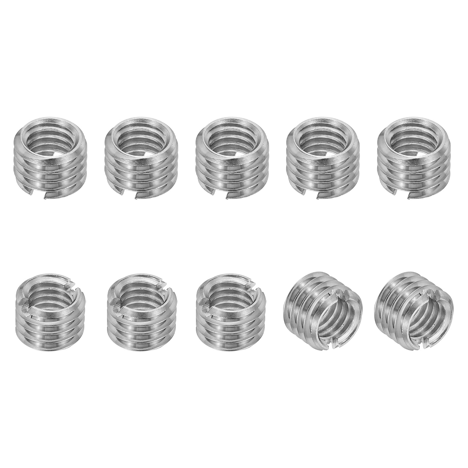 PATIKIL 316 Stainless Steel Thread Adapters Sleeve Reducing Nut, 10 Pcs M8 x 1.25 Male to M6 x 1 Female Repairing Insert Nut Screw Reducer Conversion Fastener 6mm