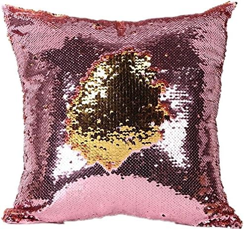 Mermaid Pillowcase, Haoyii Glitter Sequin Cushion Cover Sparkling Throw Pillow Case Pillowslip For Car Bedroom Decorative, 40x40cm