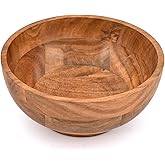 Kaizen Casa Fruit Bowl Handmade Wooden Decorative Bowl for Kitchen & Dining Table Centerpiece Bowl, for Fruit, Snacks & Décor (10"X 10" X 4")
