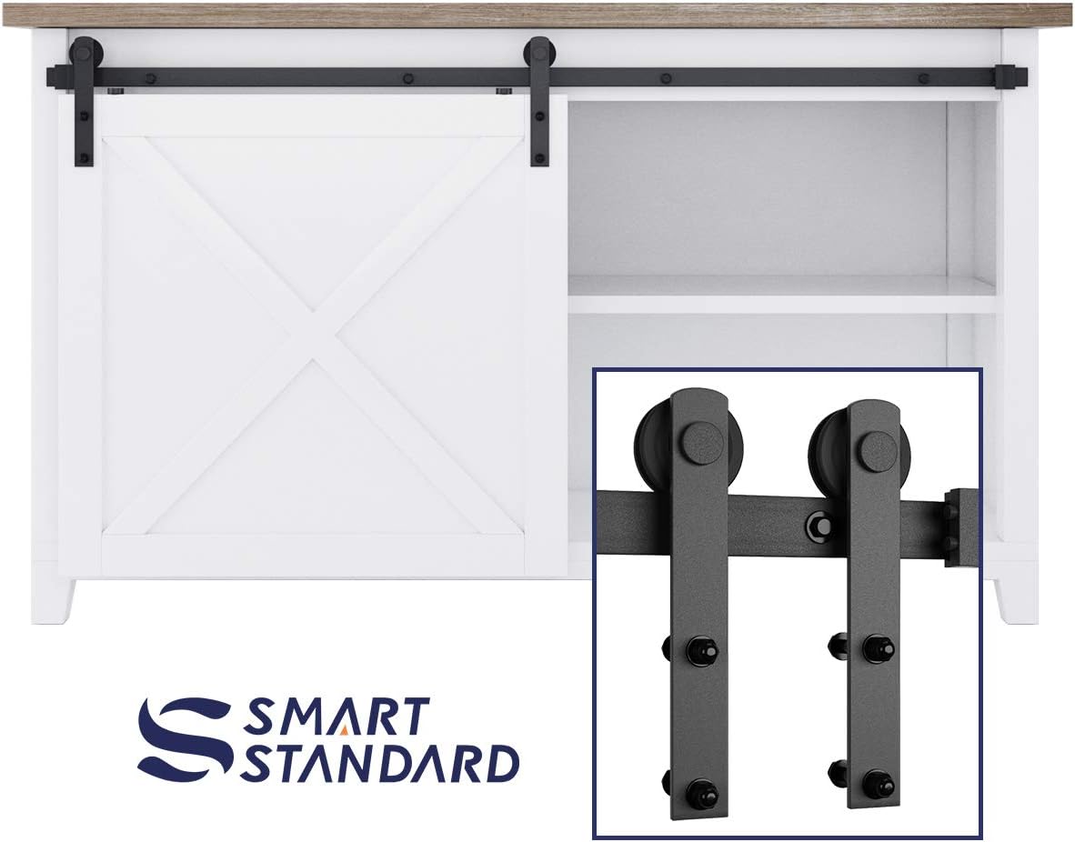 SMARTSTANDARD 5FT Mini Sliding Barn Door Hardware