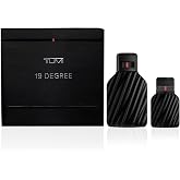 TUMI 19 Degree, 3.4 fl oz &amp; 1 fl oz Extrait de Parfum Gift Set | Bold Woody-Leather Extrait de Parfum Gift Set for Men with Saffron, Suede, Sandalwood, Leather and Amber