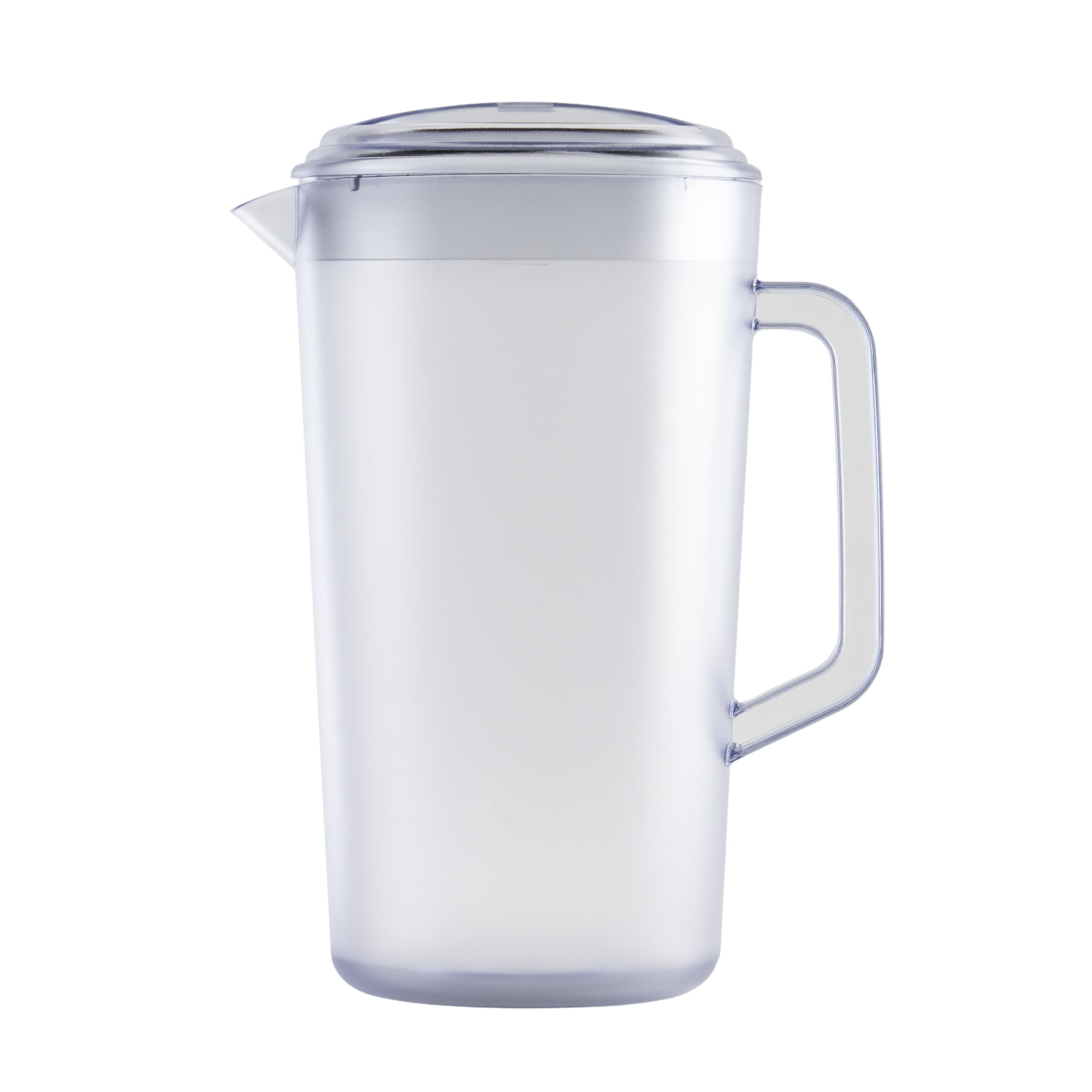G.E.T. Heavy-Duty 1 Gallon Plastic Pitcher with Lid, Clear, BPA Free