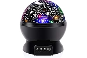 RICTLY Night Light for Kids, Kids Night Light, Star Night Light, Nebula Star Projector 360 Degree Rotation - 4 LED Bulbs 12 Light Color Changing with USB Cable, Romantic Gifts for Men Women Children