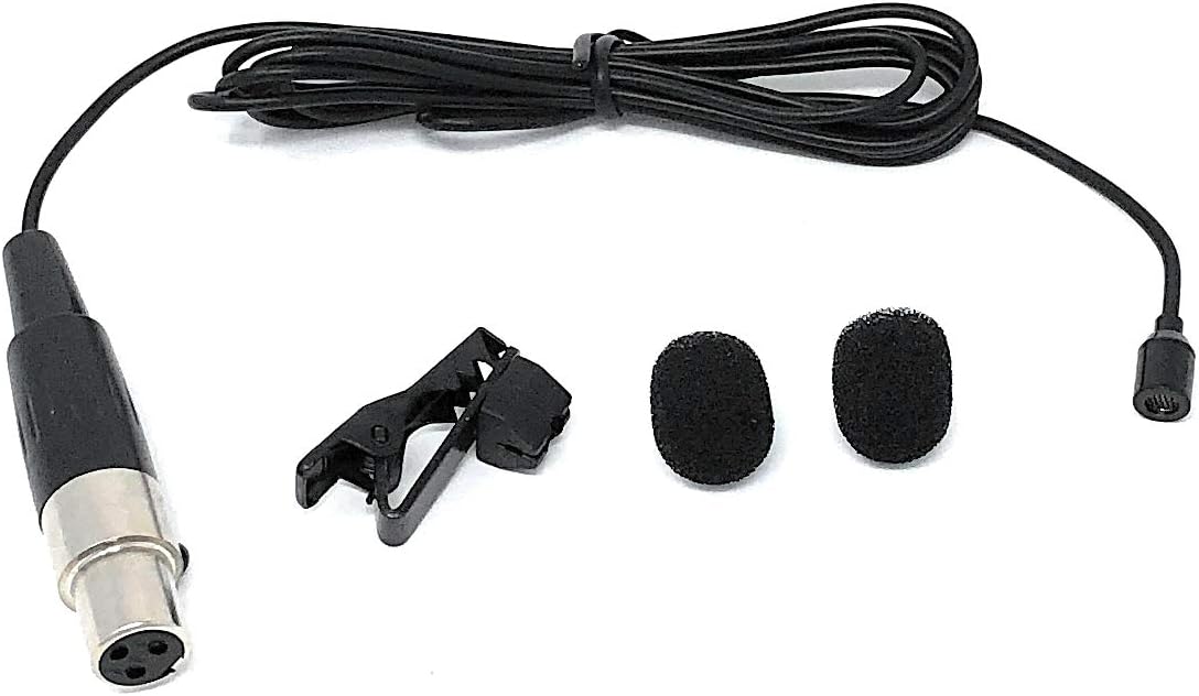 Black Lavalier Lapel Mic for AKG/Samson Wireless Bodypack