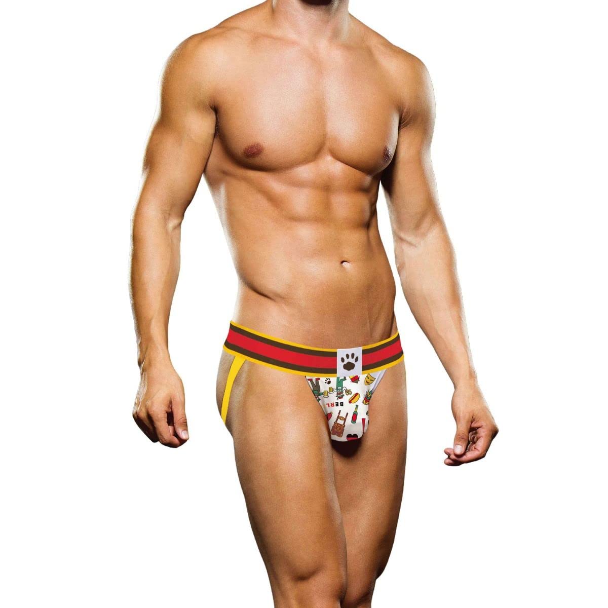 Prowler Berlin Jock Strap Yellow & Red - Berlin Range, Size S 28"-30" Waist