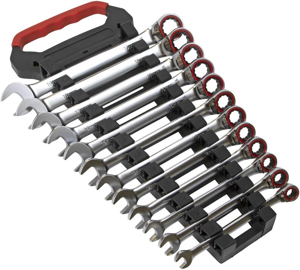 Sealey AK63944 12pc Reversible Combination Ratchet Spanner Set, Chrome - Image 3