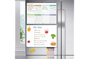 MRPAPA Magnetic Dry Erase Chore Chart for Kids Multiple Kids, 16x12” Dry Erase Board Magnetic Chore Chart and Magnetic White Board Set,Includes 1 Eraser & 6 Markers