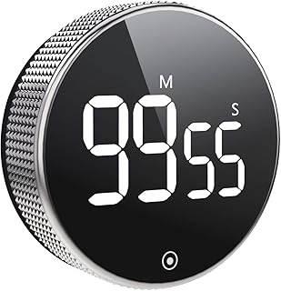 Vabaso Digital Kitchen Timer, Küchentimer Magnetisch, Eieruhr, Kurzzeitwecker, Große LCD Bildschirm, Lauter Alarm, Ideal Kurzzeitmesser für Kochen, Backen, Sport, Studieren
