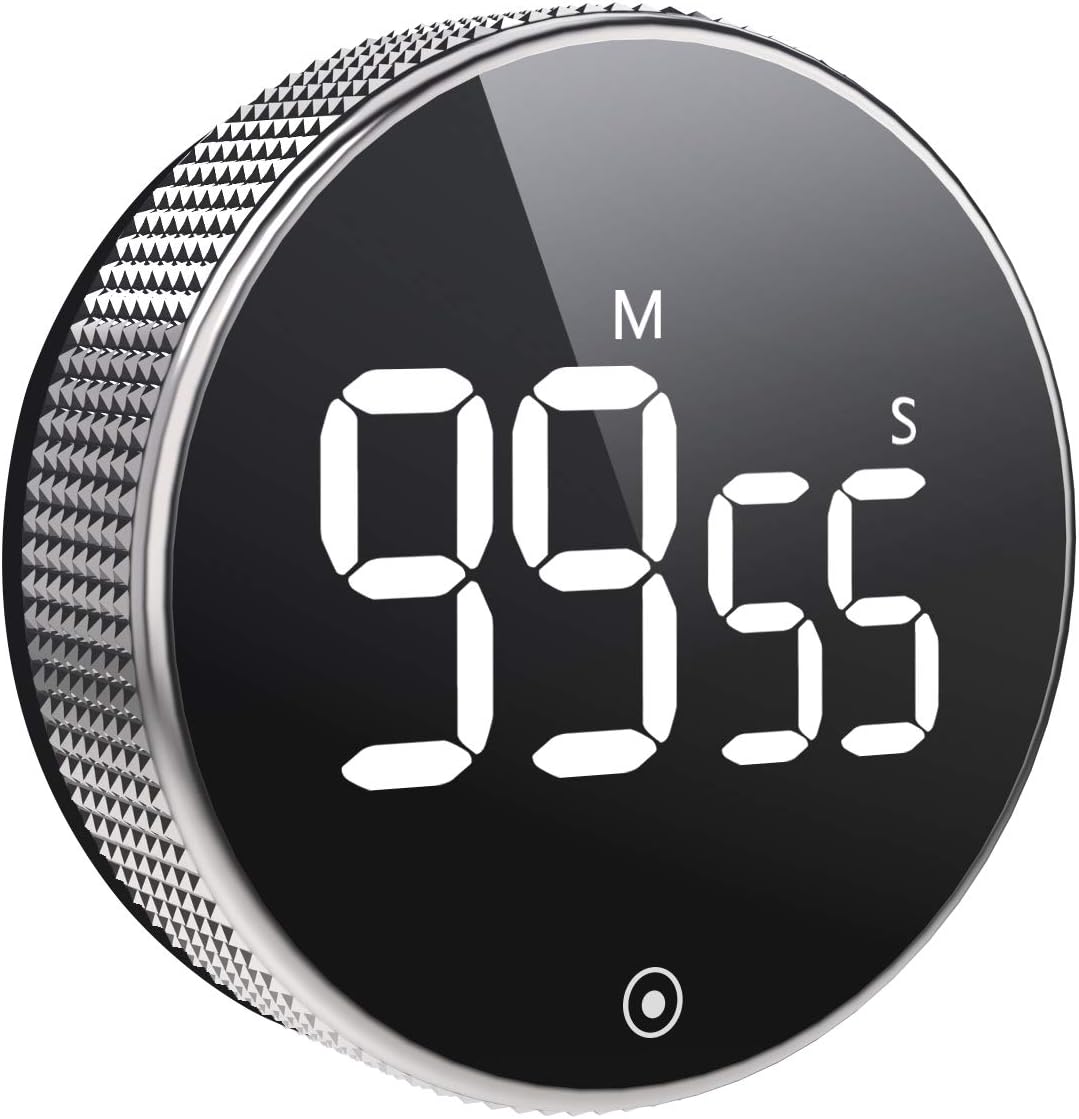 Vabaso Digital Kitchen Timer, Küchentimer Magnetisch, Eieruhr, Kurzzeitwecker, Große LCD Bildschirm, Lauter Alarm, Ideal Kurzzeitmesser für Kochen, Backen, Sport, Studieren