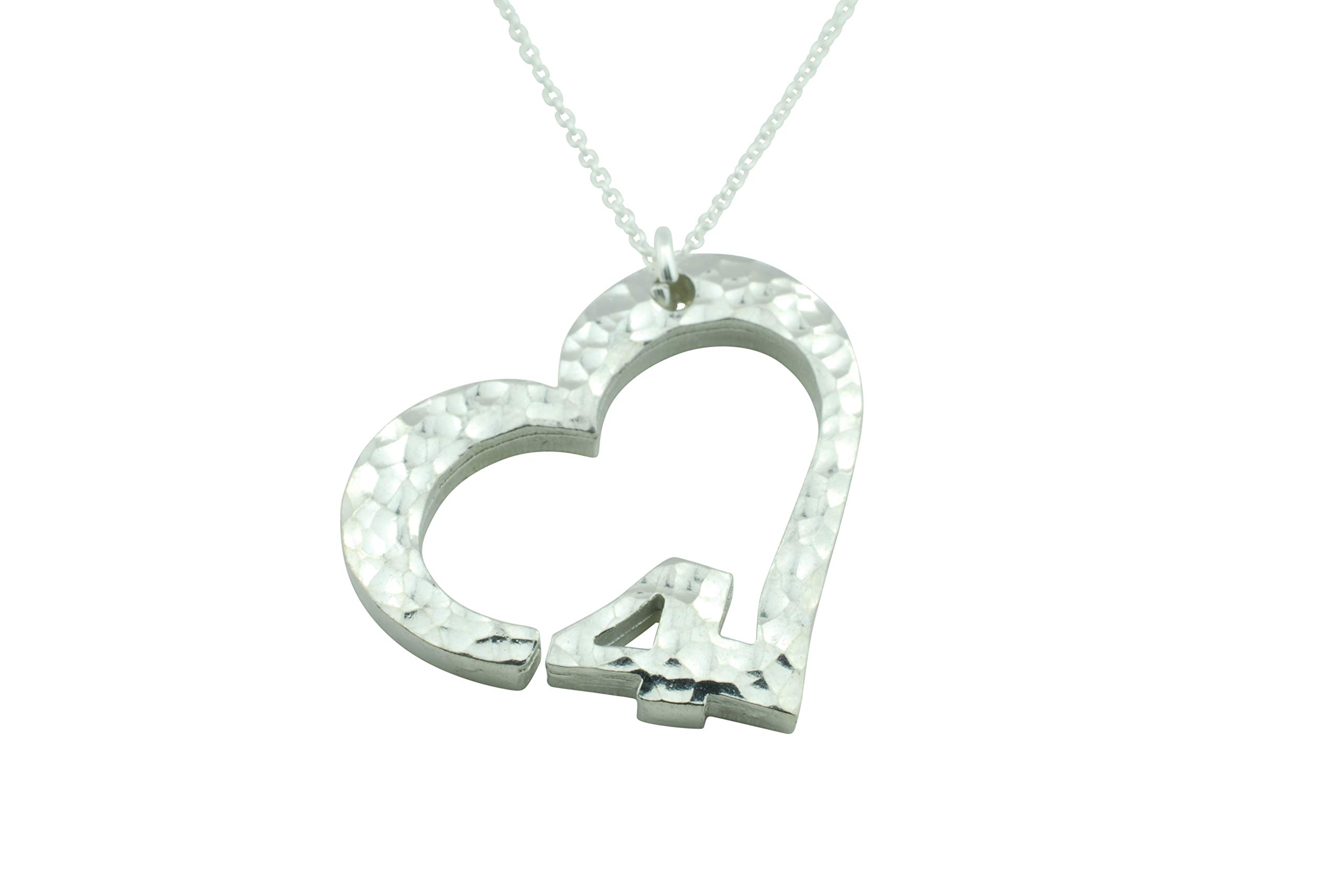 4th Anniversary Beaten Heart Pendant – 4 Year