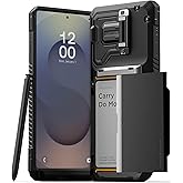 VRS DESIGN Damda Glide DuoGuard for Galaxy S25 Ultra Case (2025), Premium Sturdy Fully Covered Camera Lens Protection Cover Card Holder Wallet Case (Matte Black)