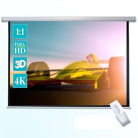 ivolum Motorleinwand - 200 x 200-1:1 - elektrische Leinwand als Heimkino-Leinwand oder Business-Leinwand nutzbar - komfortabl