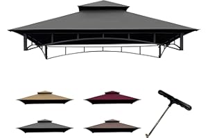 Coastshade Replacement Gill Gazebo BBQ Canopy Top for Model #L-GG001PST-F,8x5 Gazebo Grill Canopy BBQ Gazebos Top Only(Gray)