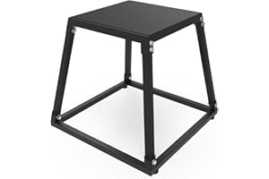 TackView Plyometric Jumping Box,Heavy-Duty Steel Anti-Slip Exercise Plyo Box for Cross Training, Step Ups & Home Gym Workouts