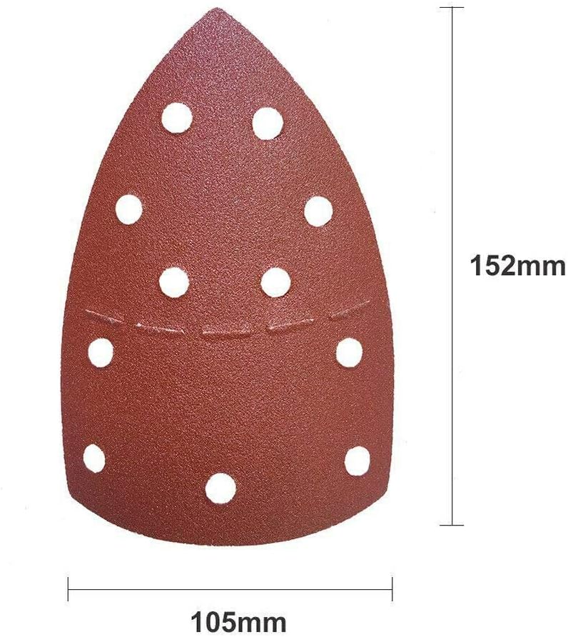 Sanding Discs Pads, SUPERTOOL 40Pcs Mouse Sanding Sheets Detail Palm Sander - Triangle Grinding Hook and Loop Sandpaper Kit (Mixed Grit) - Image 5