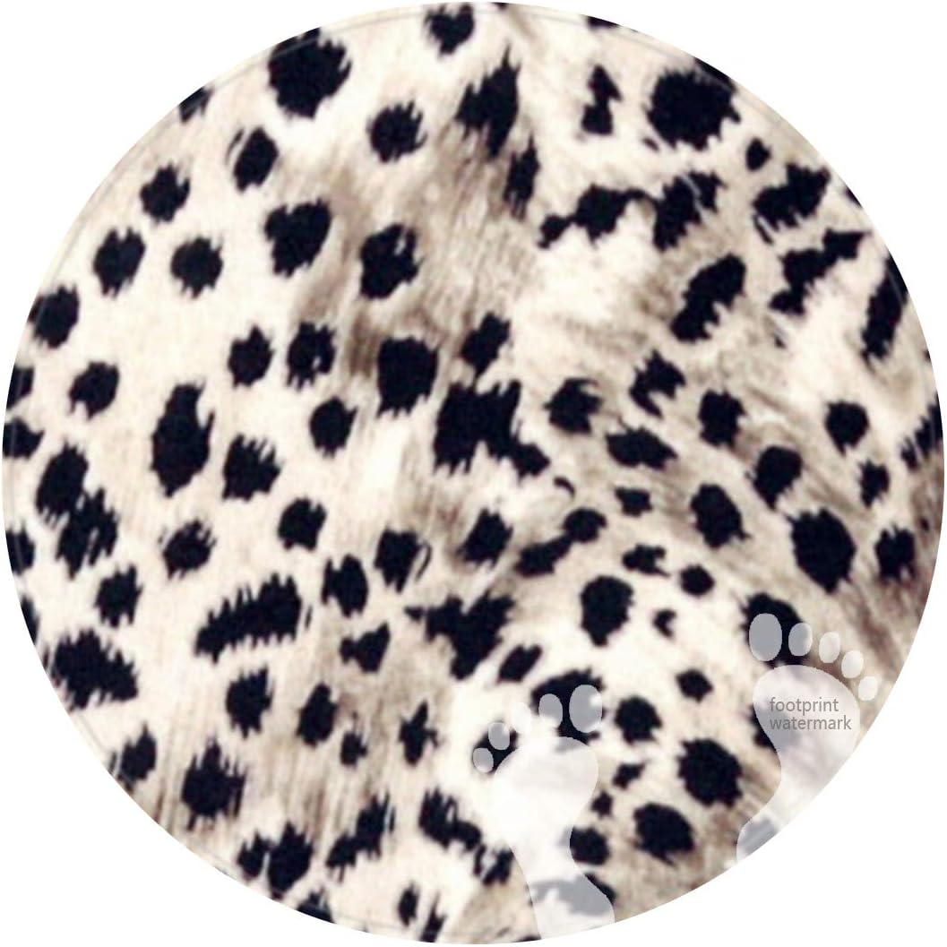 DECER Bedroom Floor Shower Round Rugs Towel Non Slip bathroon mat-Animal Skin Snow Leopard Print