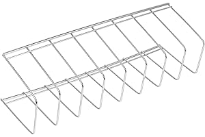 Lurrose Stainless Steel Single-Tier Dish Drying Rack Plate Holder and Pot Lid Organizer for Kitchen Cabinet