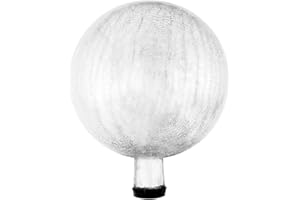 Achla Designs G10-S-C Gazing, Silver 10 inch Glass Garden Globe Ball Sphere, 10
