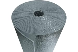TRADE WINDS Heavy Duty Reflective Foam Core Foil Radiant Barrier Thermal Shield Insulation Roll for: Energy Conservation HVAC Windows Heat & Cold ETC Winter & Summer FIRE Resistant (10MM Thick 36 inch x 20 Foot)
