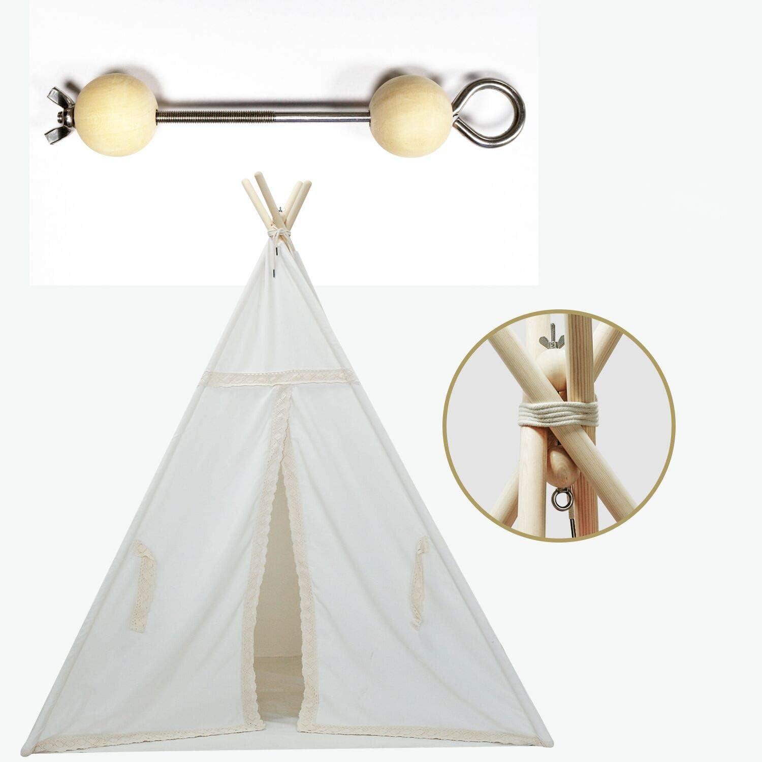 Ukadou Kids Teepee Stabilizer Kit Spread Teepee Poles Out Make Kids Tent More Stable to Protect Child's Safety