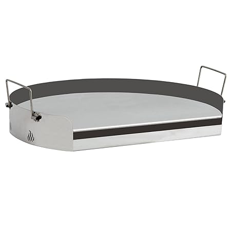 BBQ-TORO Universal Edelstahl Grillplatte, Barbecue Plancha, rund, für Gasgrill, Kugelgrill und mehr