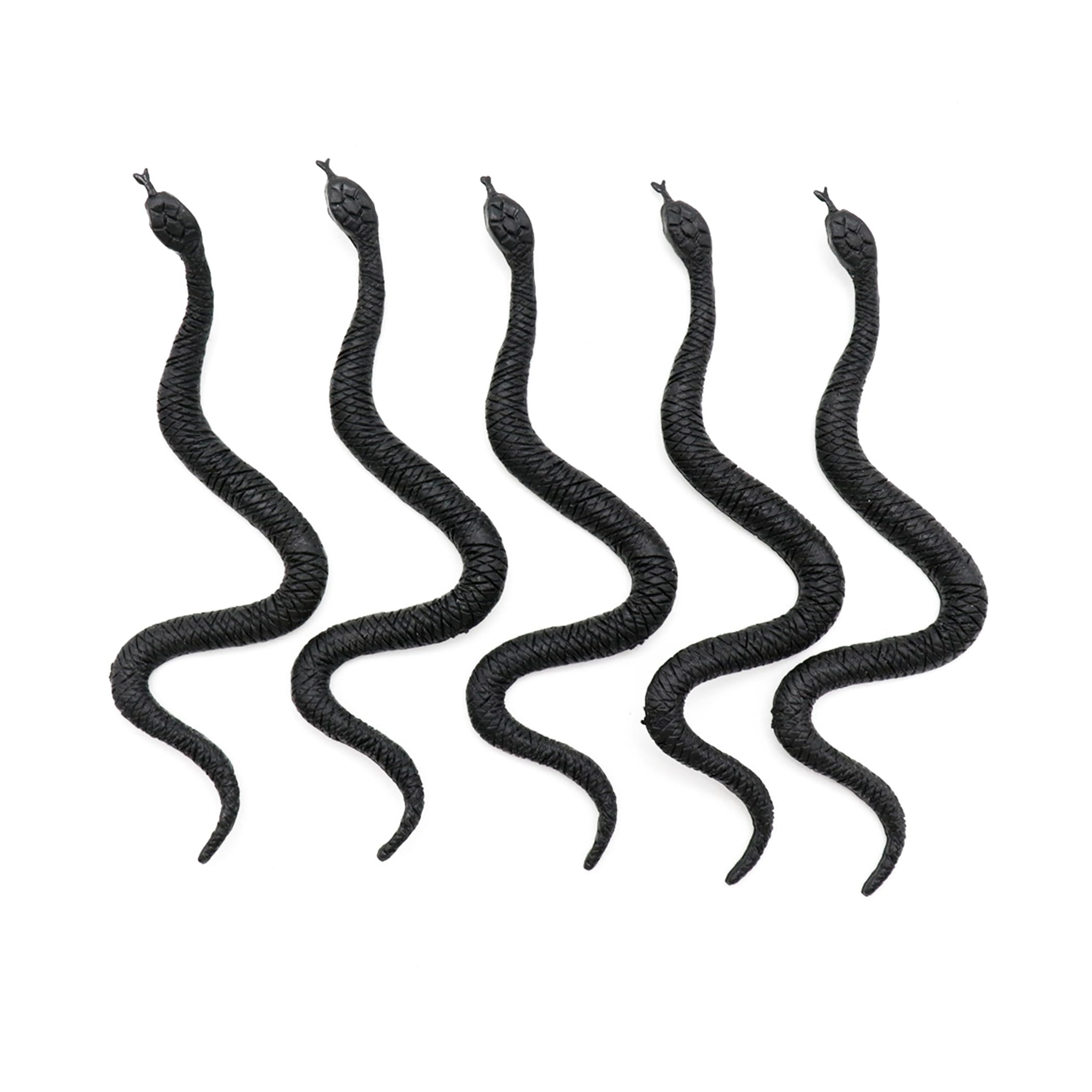 Wensmy 100pcs Plastic Snakes Realistic Rain Forest Snakes Rubber Snakes Halloween Props Fake Snake Toys for Halloween Realistic Toy Snake Party Favors
