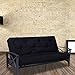 Serta Sycamore Double Sided Convoluted Foam and Cotton Full Futon Mattress, Black, Made in the USA