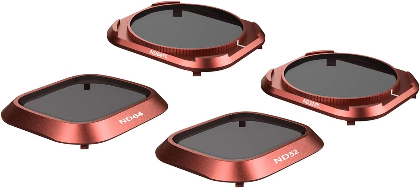 SKYREAT Upgraded ND Lens Filters Set Compatible with DJI Mavic 2 Pro Filter 4-Pack (ND32, ND64, ND32PL, ND64PL) Rotatable and Works with Gimbal Cover,With filters tools
