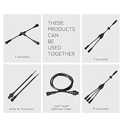 BTF-LIGHTING 6.56FT 4 Pin 0.5mm²/20AWG IP68