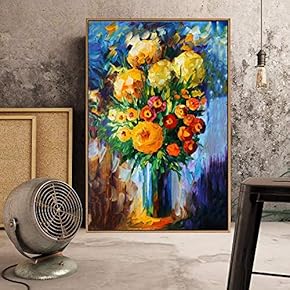 Floating Framed Canvas Wall Art for Living Room, Bedroom Bouquet Canvas Prints for Home Decoration Ready to Hang - 16x24 inches