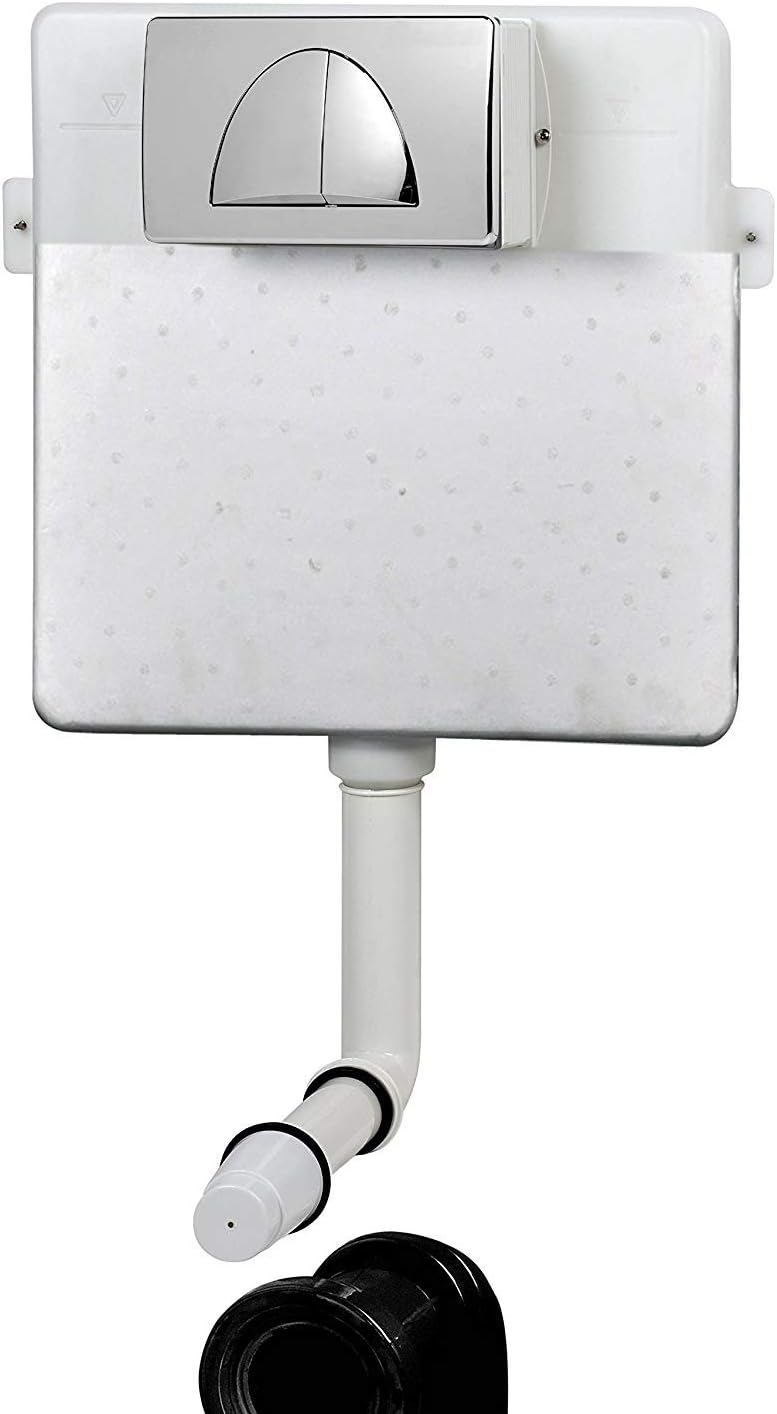 KLARA Toilet WC Back to Wall Concealed Cistern Frame Chrome Push Button
